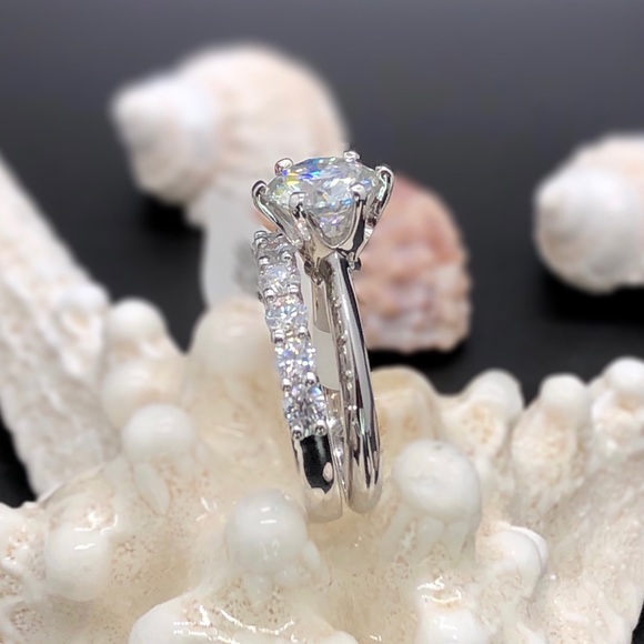 Moissanite Diamond rings set with Certific… - Picture 8 of 16